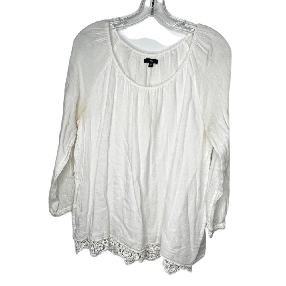 Gap White Cotton Top‎
